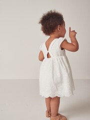 The White Company Cotton Broderie White Dress - Image 6 of 12
