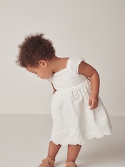 The White Company Cotton Broderie White Dress - Image 7 of 12