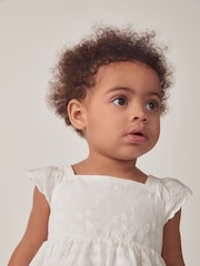 The White Company Cotton Broderie White Dress - Image 8 of 12