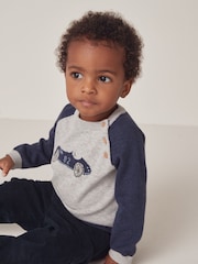 The White Company Grey Cotton Race Car Jumper - Image 5 of 9