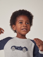 The White Company Grey Cotton Race Car Jumper - Image 6 of 9