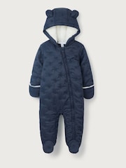 The White Company Blue Star Quilted Pramsuit - Image 3 of 4