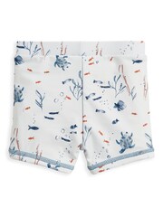 Mamas & Papas Blue Sea Print Swim Trunks - Image 2 of 3
