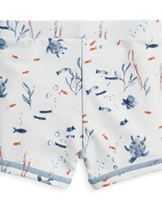 Mamas & Papas Blue Sea Print Swim Trunks - Image 3 of 3