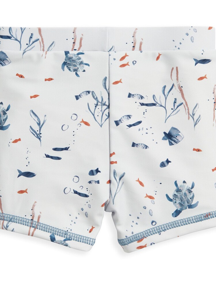 Mamas & Papas Blue Sea Print Swim Trunks - Image 3 of 3