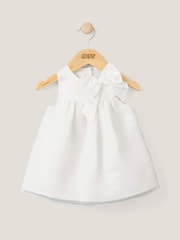 Mamas & Papas Organza Bow White Dress - Image 1 of 3