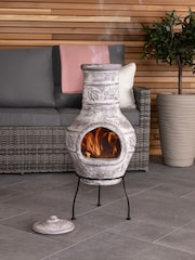 Charles Bentley Grey Garden Acopulco Clay Chimenea - Image 1 of 3