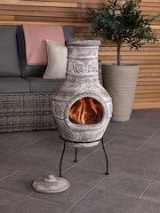 Charles Bentley Grey Garden Acopulco Clay Chimenea - Image 2 of 3