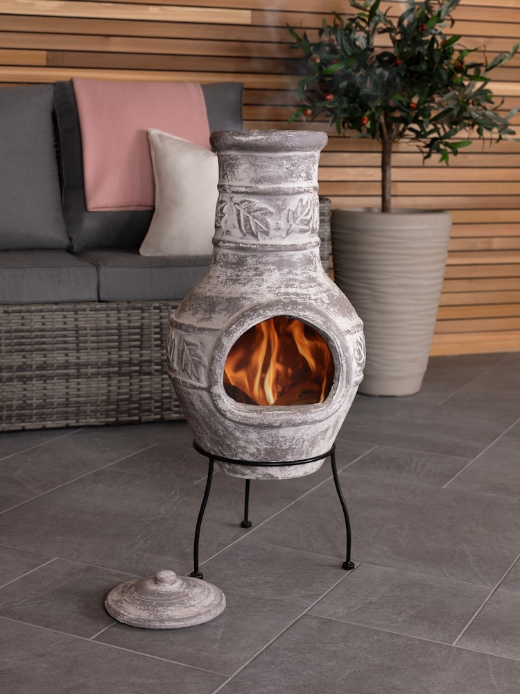 Charles Bentley Grey Garden Acopulco Clay Chimenea - Image 2 of 3