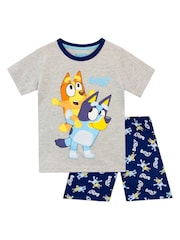 Character Grey Short 100% Cotton Pyjamas - Image 1 of 9