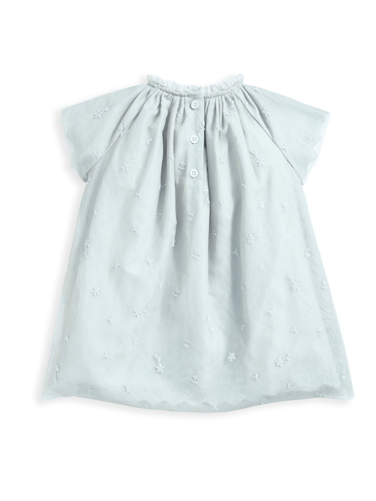 Mamas & Papas Green Embroidered Detail Dress - Image 2 of 2