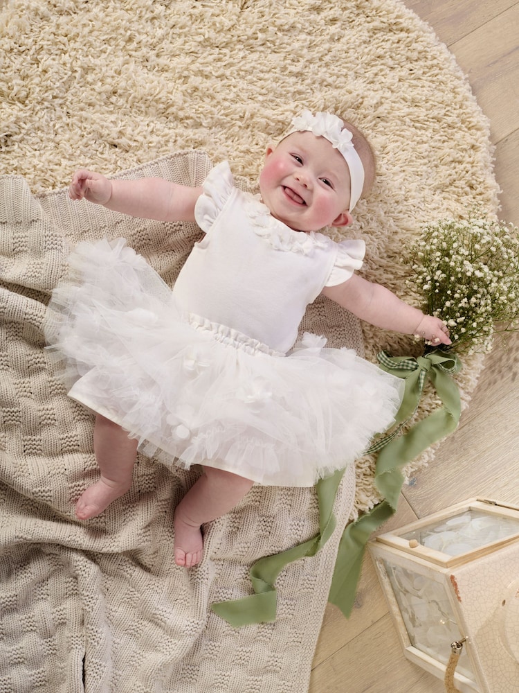 Mamas & Papas 3D Flower White Skirts - Image 1 of 4