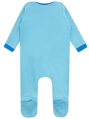 Character Blue Monsters Inc Sully 100% Cotton Sleepsuit and Hat Set - Image 2 of 6