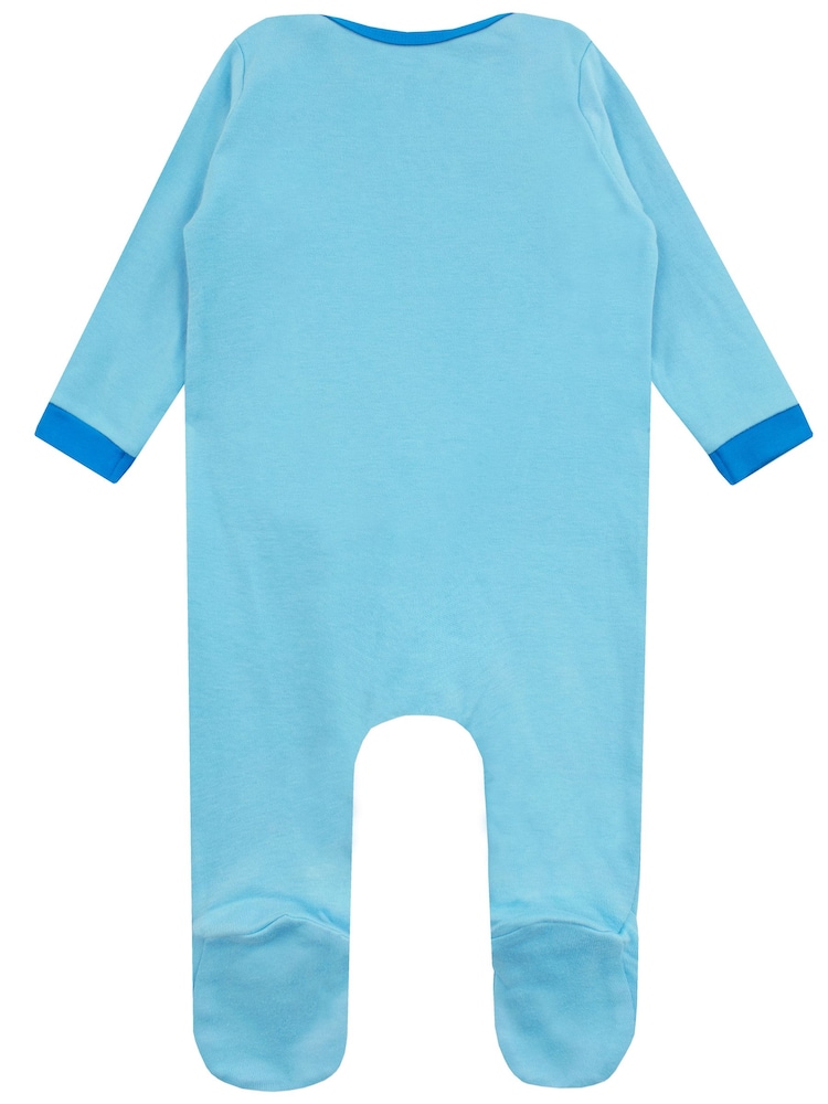 Character Blue Monsters Inc Sully 100% Cotton Sleepsuit and Hat Set - Image 2 of 6