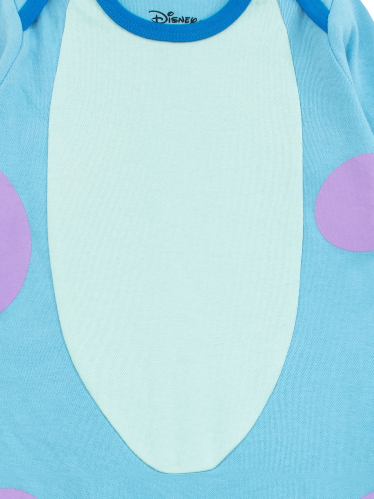 Character Blue Monsters Inc Sully 100% Cotton Sleepsuit and Hat Set - Image 5 of 6