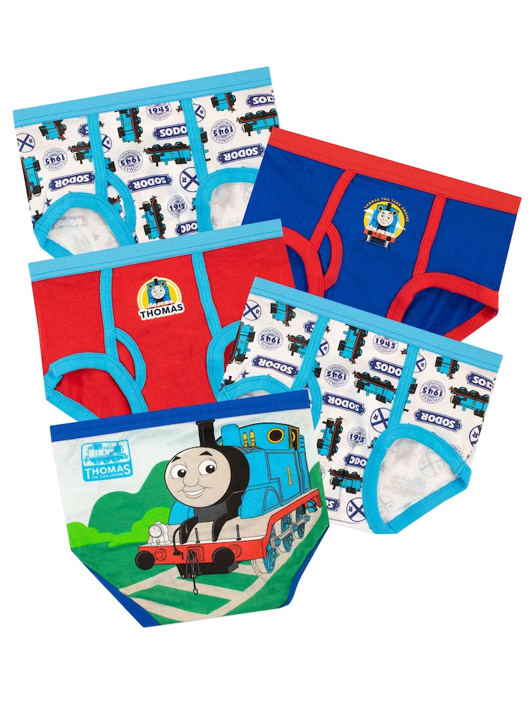 Character Blue 100% Cotton Thomas The Tank Underwear - Image 1 of 5