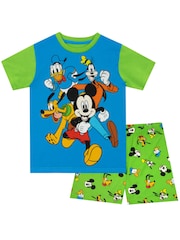 Character Green Mickey Mouse Short Pyjamas - Image 1 of 5
