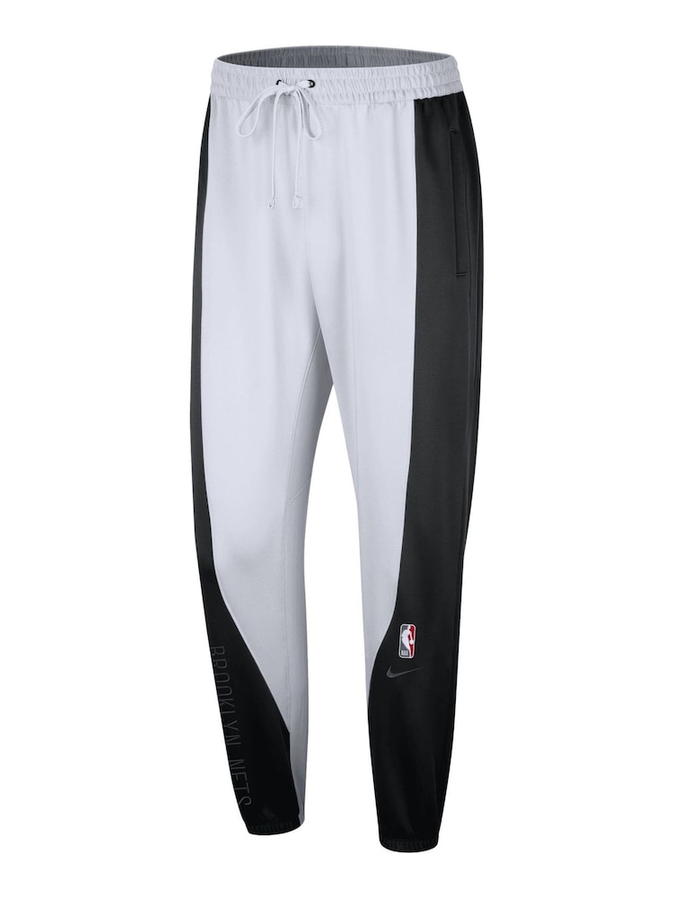 Fanatics NBA Brooklyn Nets Thermaflex White Joggers - Image 2 of 4