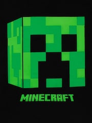 Character Black 100% Cotton Minecraft Creeper T-Shirt - Image 2 of 2