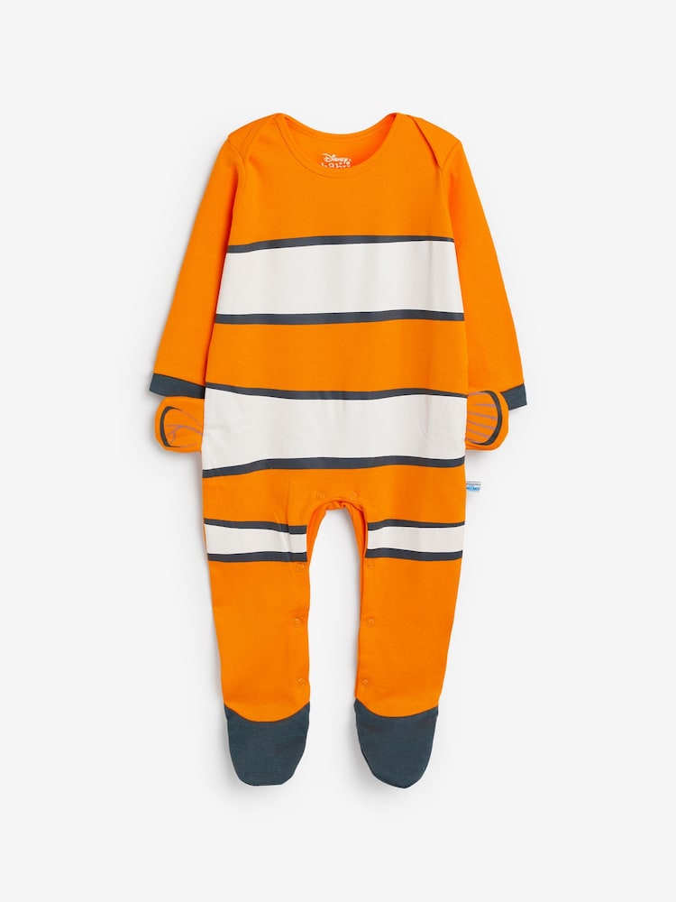 Character Orange Baby Finding Nemo 100% Cotton Sleepsuit and Hat Set - Image 2 of 3