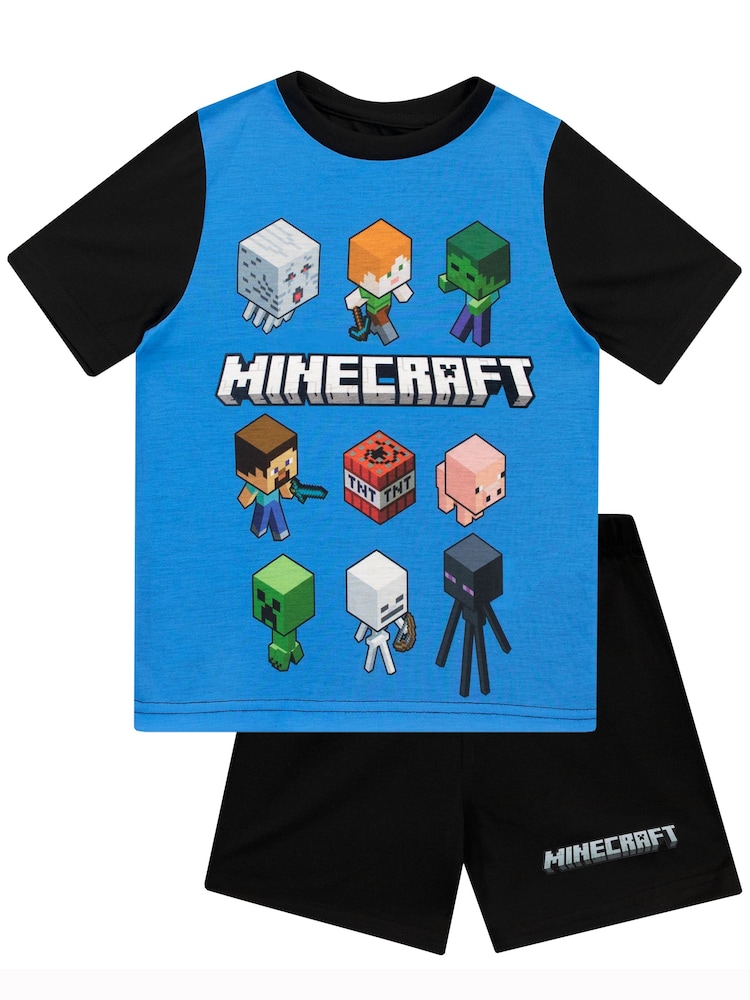 Character Black Blue Top and Shorts Set - Image 1 of 9