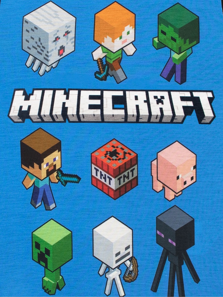 Minecraft Black Blue Character Black and Blue Minecraft Short Pyjamas - Image 6 of 7