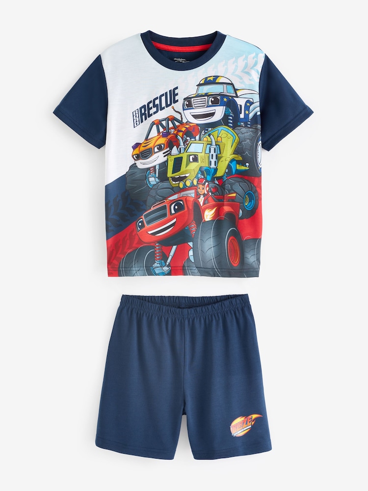 Character Dark blue Blase and The Monster Machines Short Pyjamas - Image 1 of 9