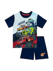 Character Dark blue Blase and The Monster Machines Short Pyjamas - Image 2 of 9