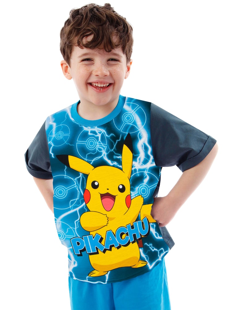 Pokemon Sky Blue Character Short Pyjamas - Image 8 of 8 Pokemon Sky Blue Character Short Pyjamas - Image 8 of 8