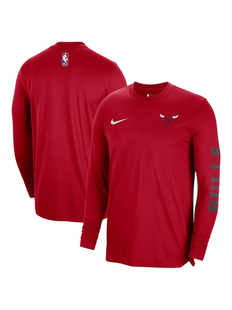 Fanatics Red NBA Chicago Bulls Long Sleeve Pre Game T-Shirt - Image 1 of 3