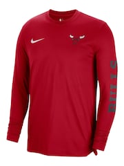Fanatics Red NBA Chicago Bulls Long Sleeve Pre Game T-Shirt - Image 2 of 3