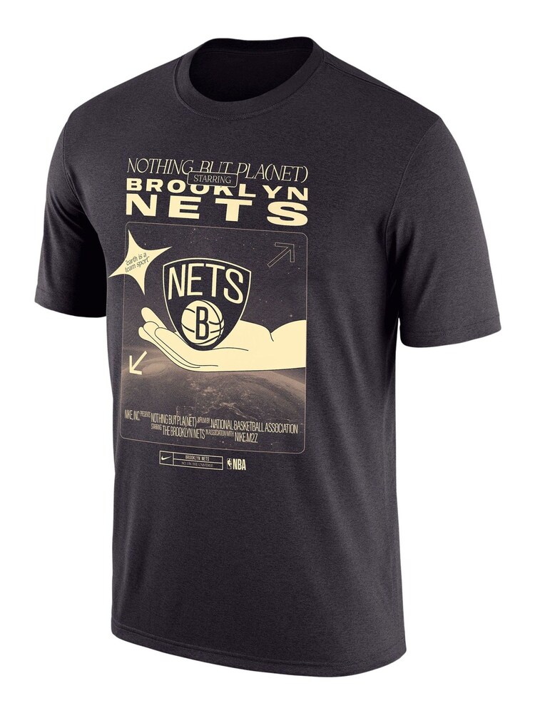 Fanatics NBA Brooklyn Nets Move To Zero Team 100% Cotton Black T-Shirt - Image 3 of 3 Fanatics NBA Brooklyn Nets Move To Zero Team 100% Cotton Black T-Shirt - Image 3 of 3