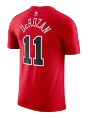 Fanatics Red NBA Chicago Bulls Icon Name And Number 100% Cotton T-Shirt - Demar DeRozen - Image 3 of 3