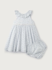 The White Company Blue Margot Floral 100% Cotton Swing Dress - Image 4 of 5