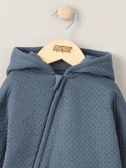 Mamas & Papas Blue Petrol Jacquard Pramsuit - Image 4 of 4