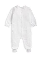 Mamas & Papas 100% Cotton Welcome to the World Embroidered White Sleepsuit - Image 3 of 3