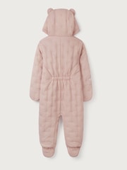 The White Company Pink Star Quilted Pramsuit - Image 6 of 6