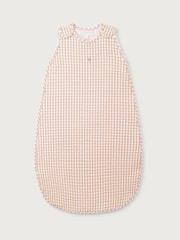 The White Company Pink Gingham Embroidered Sleeping 100% Cotton Bag 0.5Tog - Image 5 of 5