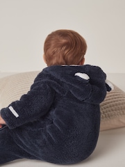 The White Company Blue Navy Fleece Romper - Image 2 of 6