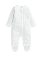 Mamas & Papas Cream Embroidered Sleepsuit - Image 3 of 3