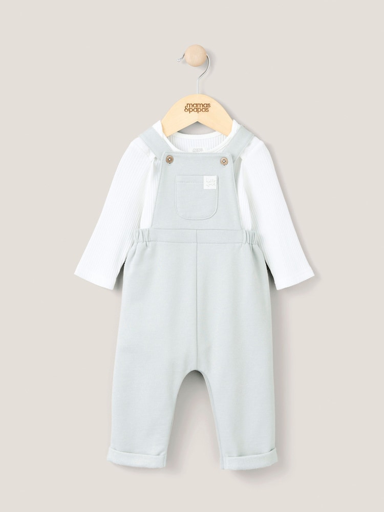 Mamas & Papas zelena 2 Pieces Komplet za potenje Dungaree - Slika 1 iz 4