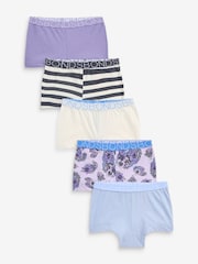 Bonds Purple Mixed Design Shortie 100% Cotton Briefs 5 Pack - Image 1 of 10