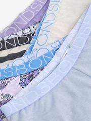 Bonds Purple Mixed Design Shortie 100% Cotton Briefs 5 Pack - Image 8 of 10