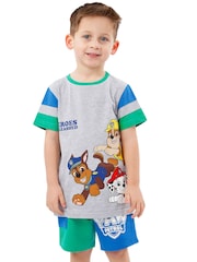 Character Grey Paw Patrol 100% Cotton T-Shirt and Shorts Set - Image 5 of 9