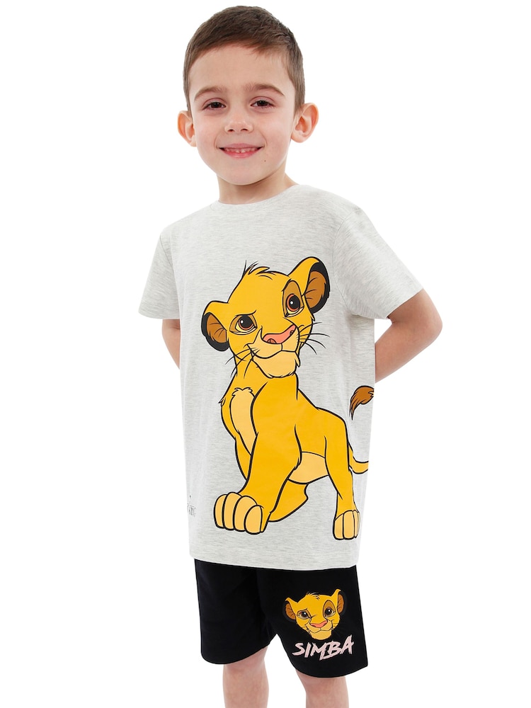 Character Black Lion King 100% Cotton Shorts And T-Shirt Set - Image 1 of 12