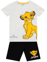 Character Black Lion King 100% Cotton Shorts And T-Shirt Set - Image 7 of 12