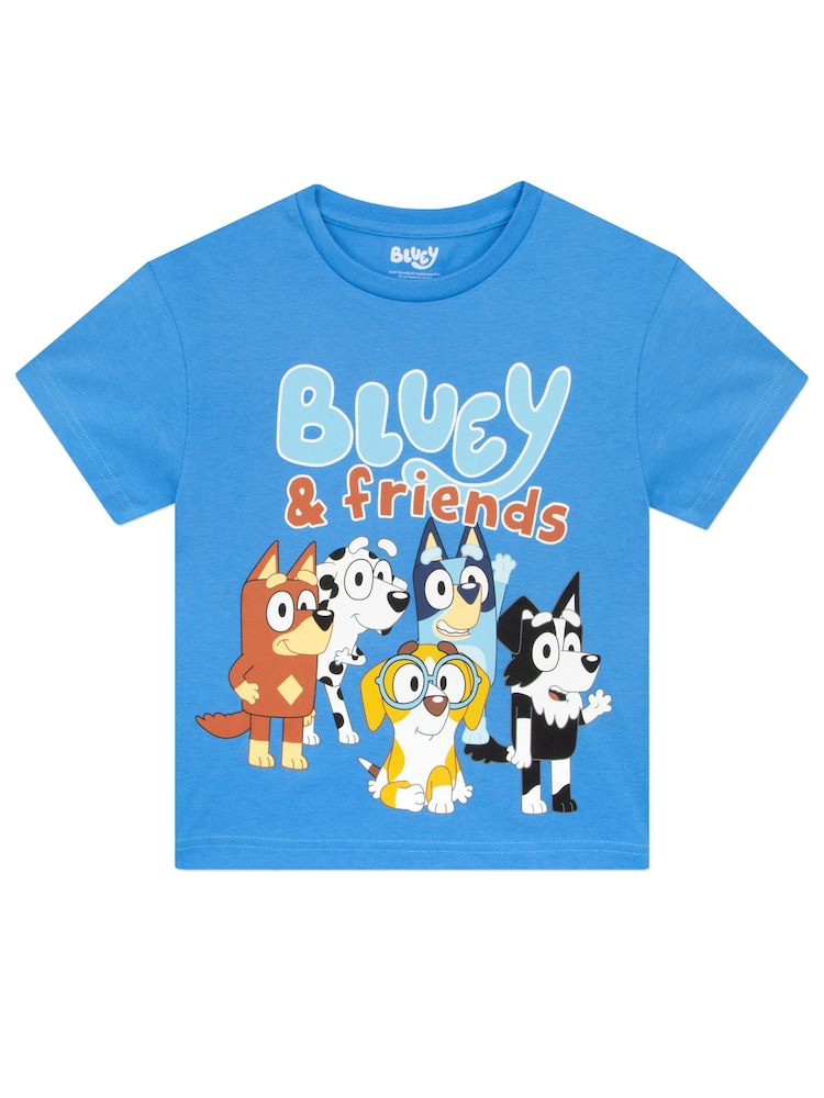 Character Blue 100% Cotton T-Shirt And Shorts Set - Image 2 of 14