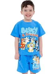 Character Blue 100% Cotton T-Shirt And Shorts Set - Image 9 of 14