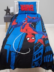 Character Blue Spiderman Single 100% Cotton Duvet Cover and Pillowcase Set - Image 1 of 4