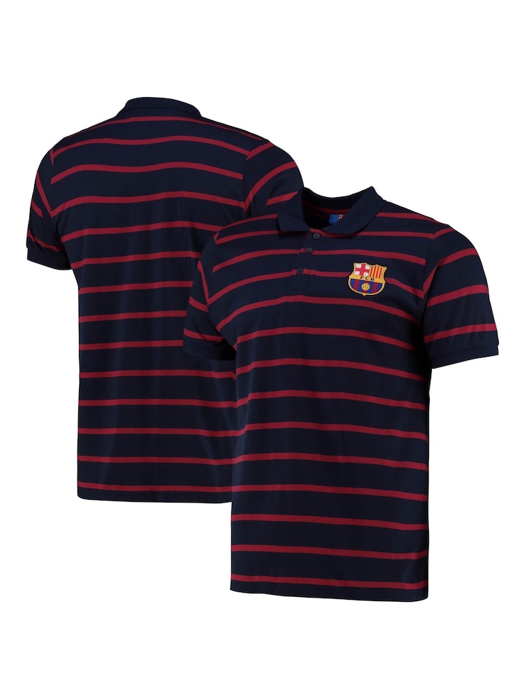 Nike Blue Barcelona Yarn Dye Stripe Polo Shirt - Image 1 of 3